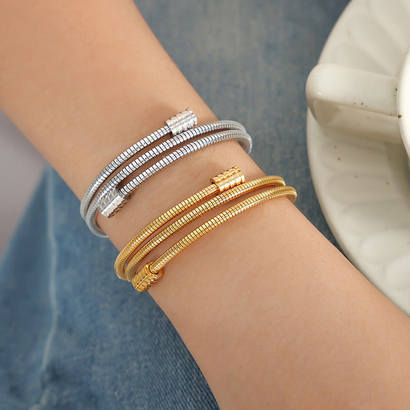 Threaded Double Layer Bracelet