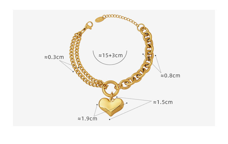 Gold Heart Bracelet