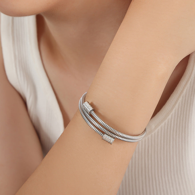Threaded Double Layer Bracelet