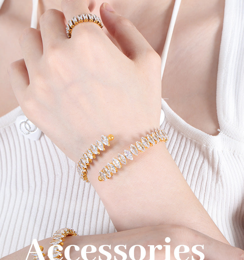 Zircon Rhombus Bracelet