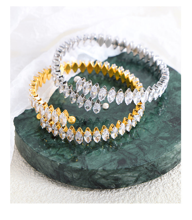 Zircon Rhombus Bracelet