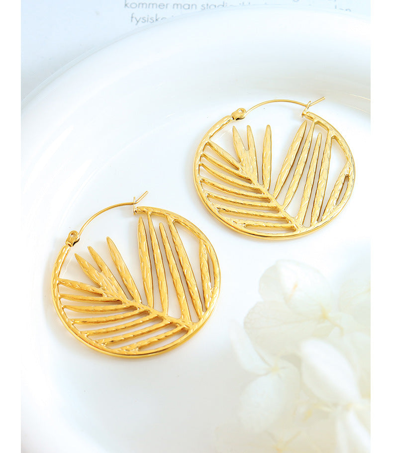 Openwork Leaf Earrings