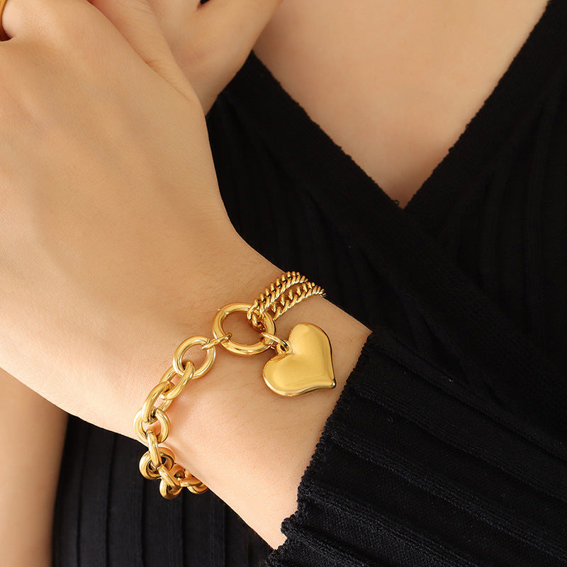 Gold Heart Bracelet