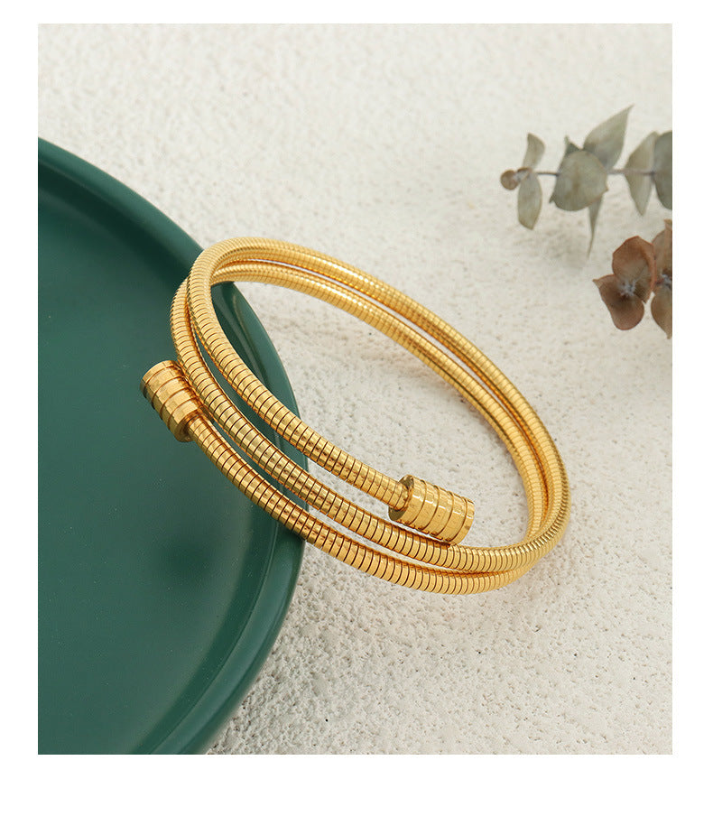 Threaded Double Layer Bracelet