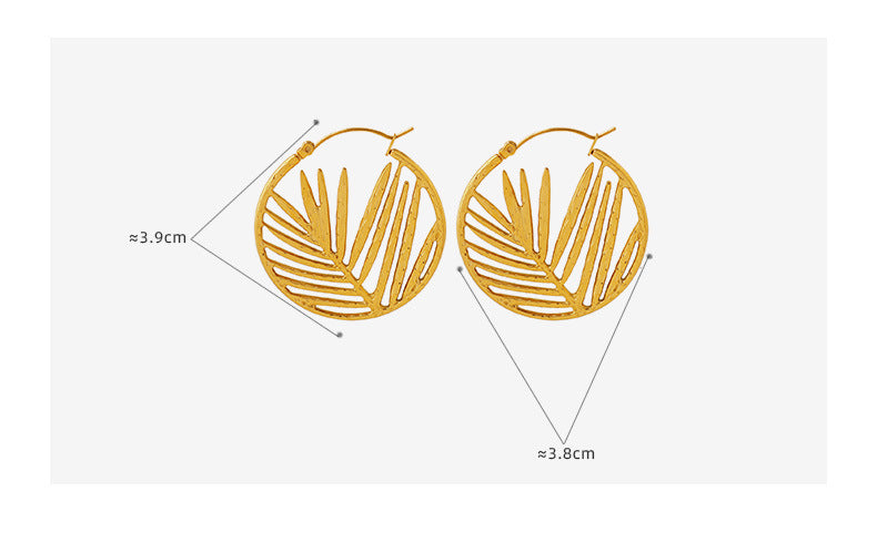 Openwork Leaf Earrings