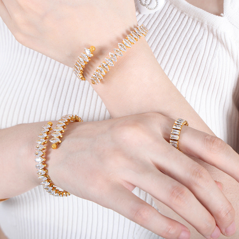 Zircon Rhombus Bracelet