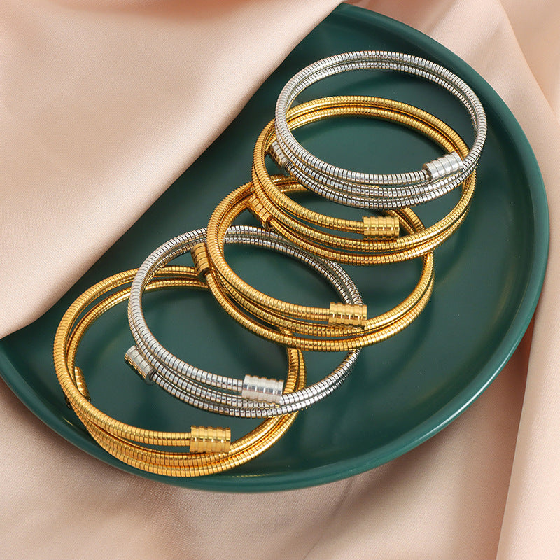 Threaded Double Layer Bracelet