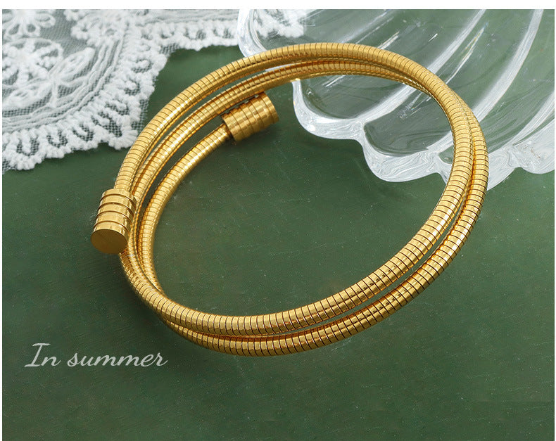 Threaded Double Layer Bracelet