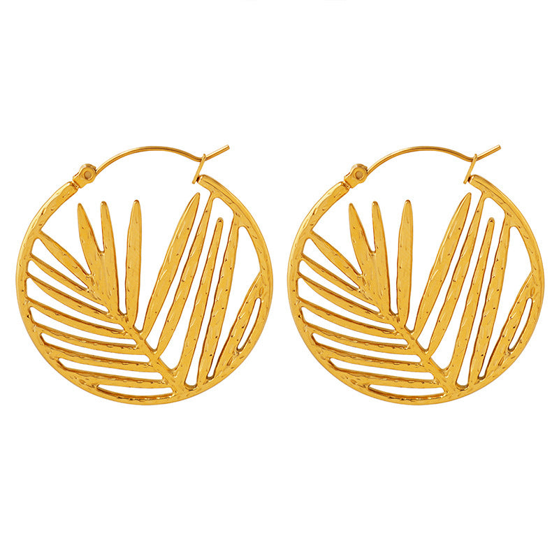 Openwork Leaf Earrings
